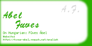 abel fuves business card