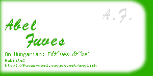 abel fuves business card